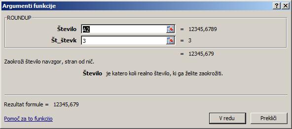 MSExcel_Zaokrozevanje_stevil_Slika2