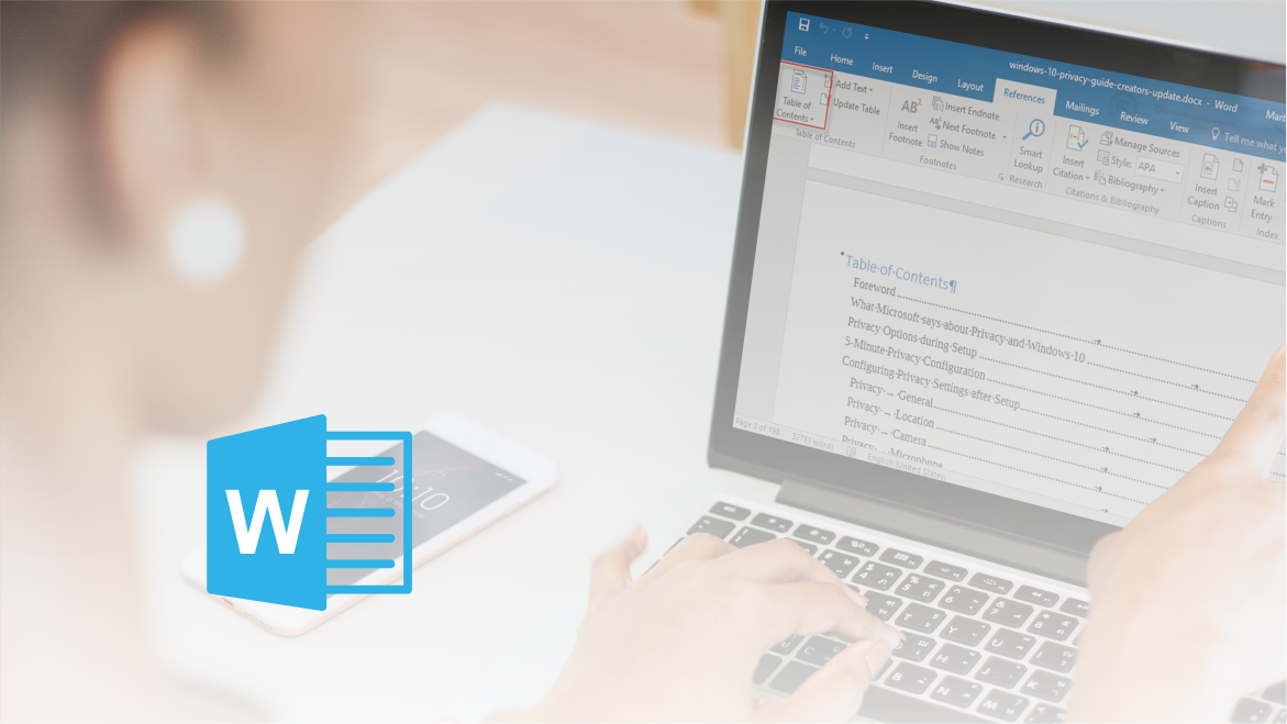 Microsoft Office Word - Izdelava kazala vsebine - članek